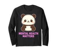 Amore per se stessi con questo adorabile Panda Kawaii Salute Mentale Maglia a Manica
