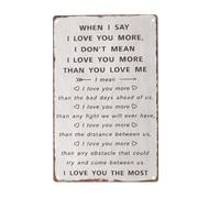 Amore Più di Ogni Cosa da Parete - Arredamento in Metallo Rustico con Frasi Romantiche | Poster da Parete per Camera da - per Casa, Dormitorio, Ufficio, Camera da, Soggiorno