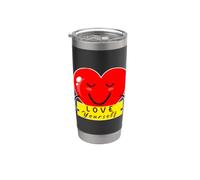 Amore Proprio Frase Positiva con Cuore Sorridente Bicchiere termico in acciaio inox doppia parete