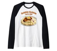 Amore purè di Patate Retro Ringraziamento Cena in Famiglia Divertimento Maglia con Maniche Raglan