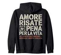 Amore Risate E Pena Per La Vita Regalo 45 anni Di Matrimonio Felpa con Cappuccio