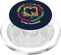 Amore Rispetto Supporto Inclusione Accettazione Consapevolezza dell'autismo PopSockets PopGrip per MagSafe