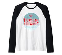 Amore Romantico, Amore, Cuore, più Baci, Fascino per Le Maglia con Maniche Raglan
