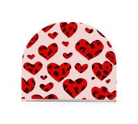 amore rosso Leopard Print San Valentino acrilico portatovaglioli per esterni, sala da pranzo portatovaglioli autoportanti per panno decorazione domestica per Picnic Bar Rustico