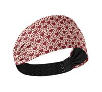 amore rosso Leopard Print Xmas no slip ampia fascia elastica per capelli per i capelli delle donne per il basket Palestra basket banda para la cabeza
