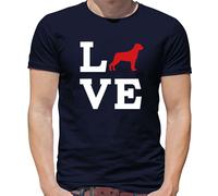 Amore Rottweiler Cane Silhouette - Maglietta Uomo - Amore Cucciolo Cani Rotty