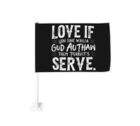 Amore se salvi Dio, authaw them, clip per finestra per bandiere per auto, protezione solare, decorazione, striscione bifacciale da 12 x 18 pollici per camion