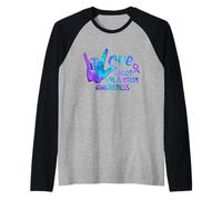 Amore Suicidio Prevenzione Consapevolezza - Punto e virgola Maglia con Maniche Raglan