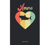 Amore - Taccuino: Pescecane Squalo Taccuino Journal - libretto d'appunti - blocco - notes - quaderno - agendina - Giornale per uomini e donne - Amore ... Vintage Battito Colori - 110 pagine allineate