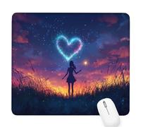Amore Tappetino per Mouse Piccolo 360x300x3mm,Gaming Mouse Pad donna,con Base in Gomma Antiscivolo,Mousepad con Bordi Cuciti,per Mouse Senza Fili,Laptop,Ufficio Casa,Lavabile,Regalo per Uomo D-364