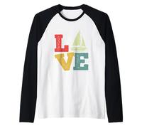 Amore Vela Nautica Barca Avventura Maglia con Maniche Raglan