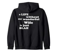 Amore Vita Senza la mia Meravigliosa Moglie è noiosa Felpa con Cappuccio