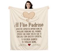 Amorea Al mio Padrino Spero che ogni volta che ti coccoli con questa coperta ti ricordi quanto ti voglio bene Idee regalo Coperta per il Padrino Compleanno Festa del papà Regalo di Natale (padrino-a)