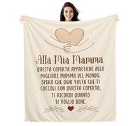 Amorea Alla mia Mamma Spero che ogni volta che ti coccoli con questa coperta ti ricordi quanto ti voglio bene Idee regalo Coperta per la Madre Compleanno Festa della mamma Regalo di Natale (mamma-a)
