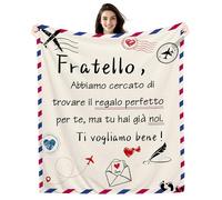 Amorea Fratello ABBIAMO CERCATO DI TROVARE IL REGALO MIGLIOR PER TE MA TU HAI GIÀ NOI Coperta per Fratello Regalo Divertente Regalo di compleanno Regalo di Natale (fratello-b)