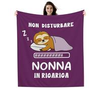 Amorea Non Disturbare Nonna in Ricarica Divertente Coperta per la Nonna da parte della Nipote o del Nipote Compleanno Festa della Mamma Regalo di Natale (nonna-b)