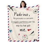 Amorea Padrino HO PROVATO A CERCARE IL REGALO PERFETTO PER TE MA TU HAI GIÀ ME Coperta per il Padrino Regalo Divertente Regalo di Compleanno Regalo di Natale (padrino-a)