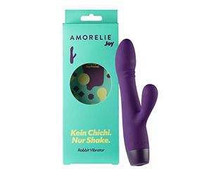 AMORELIE Joy - Rabbit Vibratore Shake da donna, impermeabile, ricaricabile, in silicone e ABS