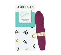 AMORELIE Quickie - G-Punkt Vibrator 15cm für Sie | Wasserdicht mit Akku