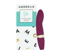 AMORELIE Ride - Vibratore punto G, 18,5 cm, impermeabile con batteria, Berry