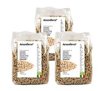 Amoreterra, (3 Pz.) Pasta Senatore Cappelli integrale Bio Tubetti 500g, Grani antichi, artigianale biologica, trafila al bronzo, essiccata bassa temperatura, farina a pietra in antico mulino