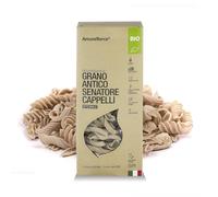 Amoreterra, (6 Pz.) Pasta Senatore Cappelli Integrale Bio Torchietti 500g, Grani antichi, artigianale biologica, trafila al bronzo, essiccata bassa temperatura, farina a pietra in antico mulino