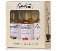 Amoretti Premium tropicali sciroppi (crema di cocco, Rum giamaicano, frutto della passione)