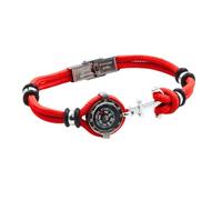 amorili bracciale bussola ancora e cordino nautico uomo (rosso)