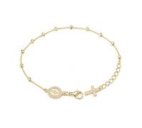 amorili bracciale rosario argento 925 donna dorato con strass bcc0340b