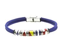 amorili Bracciale Uomo con Bandiere Nautiche Circolari e Corda | Stile Nautico Marinaro | Accessorio da Mare e Barca | Idea Regalo per Amanti della Navigazione bcc2717