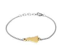 amorili Bracciale Uomo e Donna Sicilia in Acciaio Inox Classico e Dorato | Gioiello Siciliano con Isola | Braccialetto Elegante e Raffinato | Idea Regalo Made in Italy bcc2936c