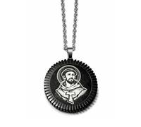amorili Collana San Francesco con Tau - Medaglia Religiosa Cattolica Commemorativa 800 Anni - Ciondolo Devozionale Uomo Donna - Idea Regalo Sacra