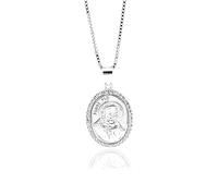 amorili collana san padre pio da pietralcina in argento 925 e zirconi cll2185