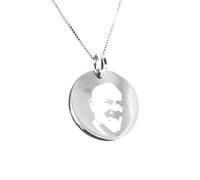 amorili Collana San Padre Pio in Argento 925 | Medaglietta Religiosa con Catenina | Gioiello Uomo Donna | Idea Regalo Fede e Protezione | Made in Italy - cll1864
