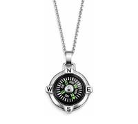 amorili Collana Uomo Bussola Rosa dei Venti - Gioiello Nautico da Uomo con Ciondolo Bussola - Collier Mare Estate per Appassionati di Vela e Nautica