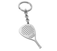 amorili Portachiavi Padel Racchetta - Gadget Sportivo in Acciaio Inossidabile - Idea Regalo Uomo Donna Giocatori di Padel - Accessorio Elegante per Borsa, Zaino o Chiavi