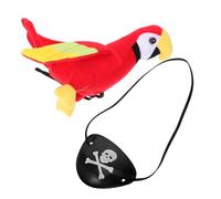 Amosfun 1 Set Accessori in costume forniture per feste pirata Decorazione del costume da pirata decorazioni pirati bomboniere pirata pappagallo di peluche forniture di cosplay plastica