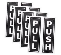 Amosfun 1 Set Adesivo Logo Porta Scorrevole Dovere Tirare Il Per La Porta Push Pull Apertura Piccolo Tirare L'adesivo Del Cancello Segni Sull'orlo Nome Pvc Nero 8 Pezzi