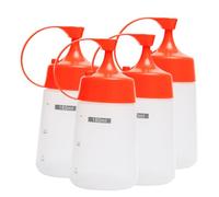 Amosfun 1 Set Bottiglie Per Condimenti Riutilizzabili Flaconi Per Salse E Oli Dispenser Facile Da Squeeze Con Chiusura Per Ketchup E Salsa Bbq 4 Pezzi