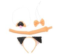 Amosfun 1 Set Costume Animale per Accessori per Cosplay con Orecchie Coda e Naso per Feste e Performance Teatrali