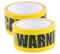 Amosfun 1 Set Nastro Adesivo Segnaletico Caution E Warning Giallo Nero Nastro Sicurezza Per Lavori Stradali Decorazioni Halloween E Pubblici Materiale Affidabile E 2