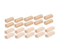 Amosfun 1 Set Nota La Cartella delle Foto Regolabile Arredamento Stand Piatto Segni Desktop Carta Display Espositore per Carte Fotografiche Mini Segnaposto di Legno Khaki 20 Pezzi