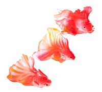 Amosfun 1 Set Ornamenti di Pesci Rossi Micro Paesaggi Ornamenti di Figurine di Pesca Minuscolo Pesce Decorazione Casa Decorazione Micro Paesaggio Acquario Accessorio del Serbatoio 3 Pz