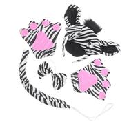 Amosfun 1 Set Zebra vestita con la banda per costume da zebra copricapo da festa fascia per zebrata costume accessori animali decorazione di costumi di animali cotone