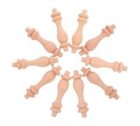 Amosfun 10 mandrini a balaustra in legno per scale in stile europeo non finiti accessori per mobili in legno per armadi da vino armadi pilastri decorativi