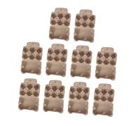 Amosfun 10 Pezzi 6 Sei vassoi per uova custodia per uova piatto di alla diavola contenitori per frigorifero contenitori frigorifero Porta distributore di Carta