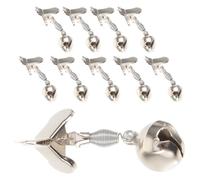 Amosfun 10 Pezzi Campanelli di Allerta Pesca Clip Campanelli D'allarme per Canna da Pesca da Esterno Resistenti e Sensibili Stile Casuale