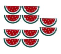 Amosfun 10 Pezzi Clip da bavero di anguria Distintivo da bavero di anguria Spilla per bomboniere della Palestina Spilla di anguria Spilla di frutta fermagli per sciarpa da donna lega rosso