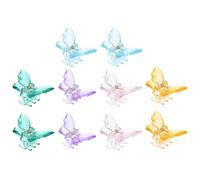 Amosfun 10 Pezzi Clip per Chioma Farfalla in Acrilico Trasparente e Colorato, Mini Fermagli Resistenti e Decorativi per Donna in Feste e Fotografie