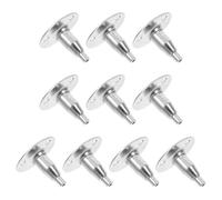 Amosfun 10 Pezzi Ganci da Soffitto in Acciaio Inox Morsetti per Cavi Metallici da 1-2 MM per Segnaletica Illuminazione e Supporti Pubblicitari Clip Resistenti per Montaggio Rapido e